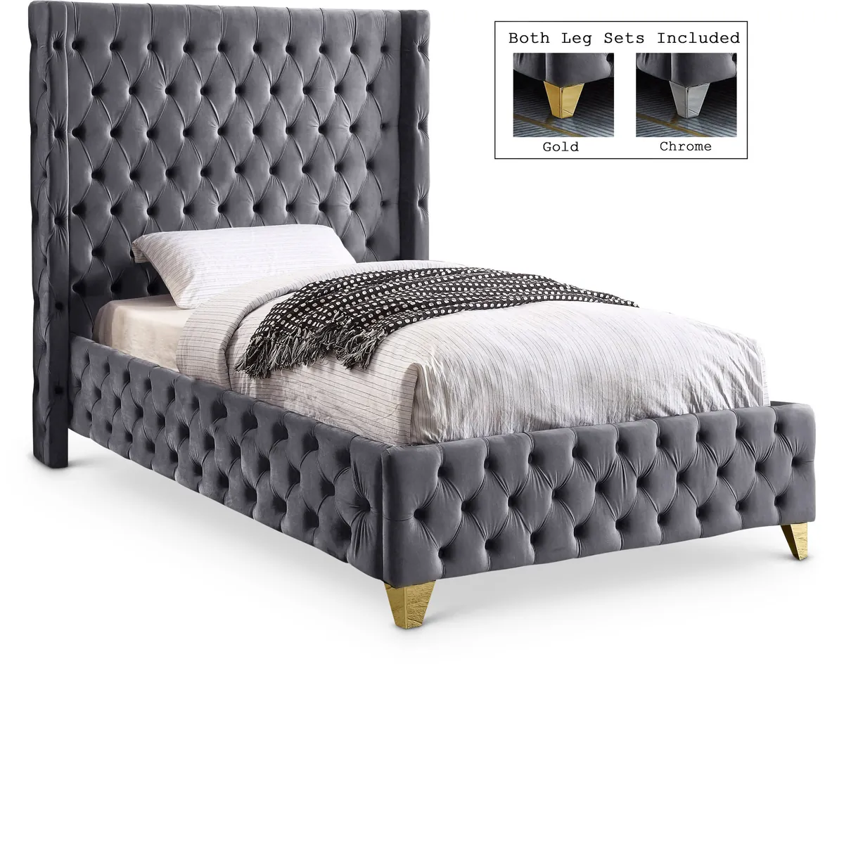 Savan - Twin Bed - Gray