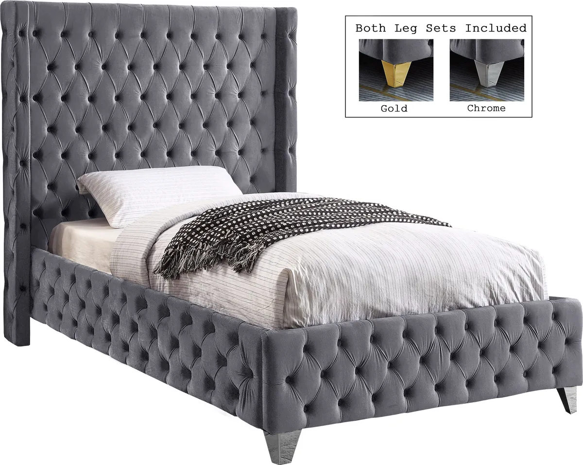 Savan - Twin Bed - Gray - View 2
