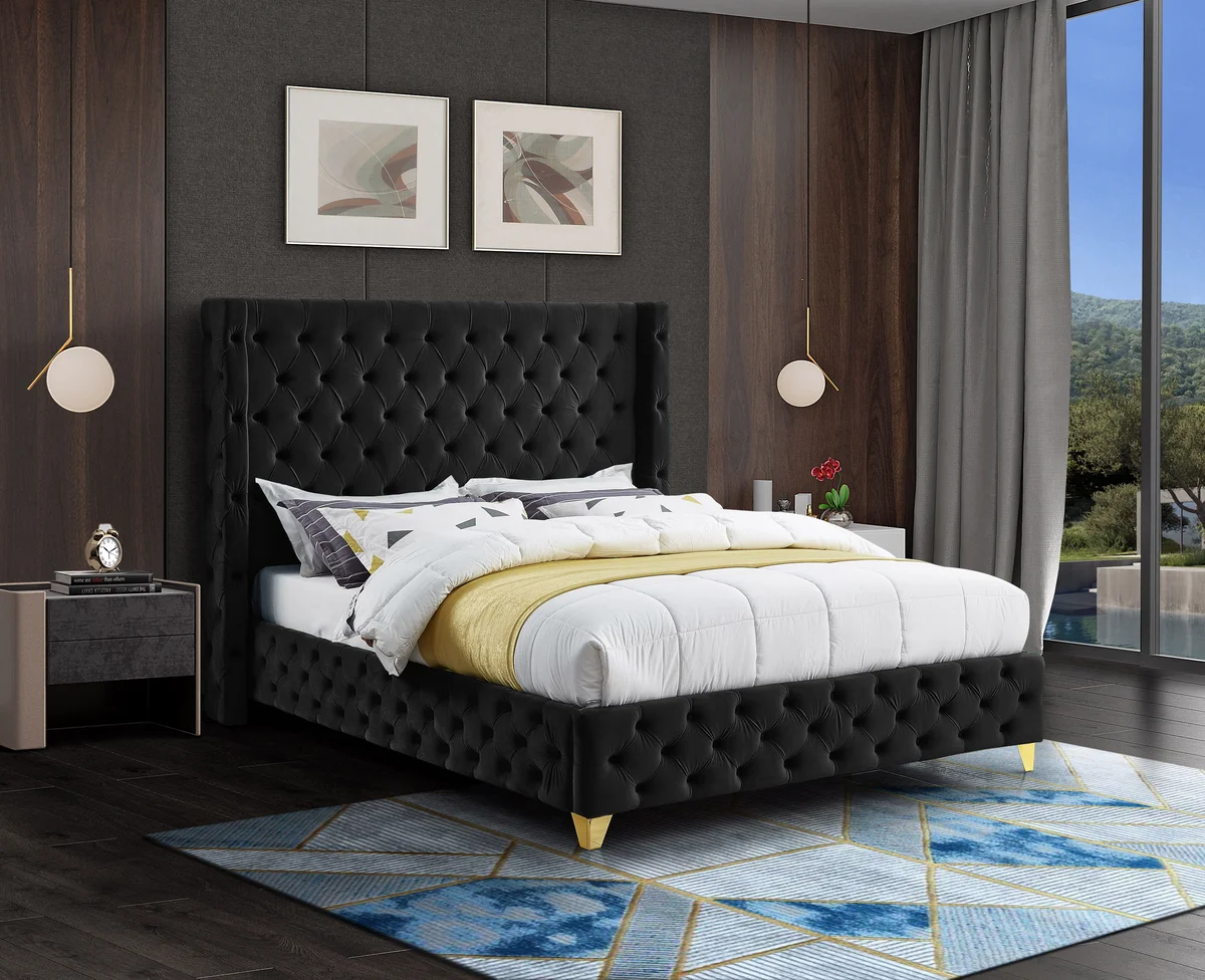 Savan - Queen Bed - Black