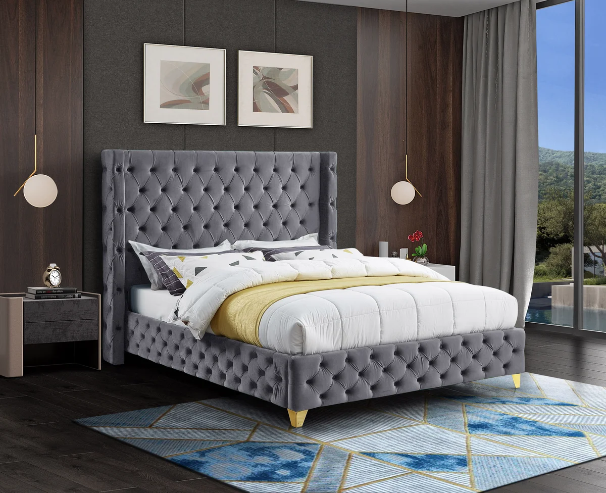 Savan - Queen Bed - Gray