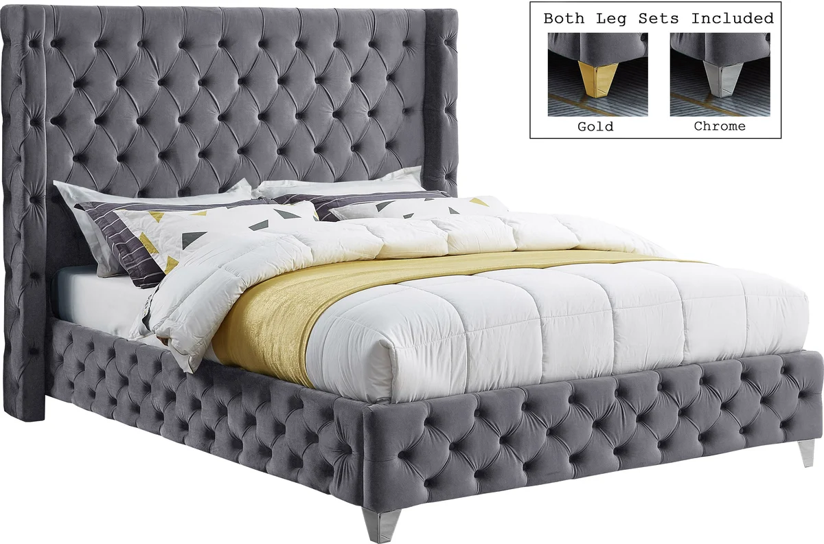 Savan - Queen Bed - Gray - View 2