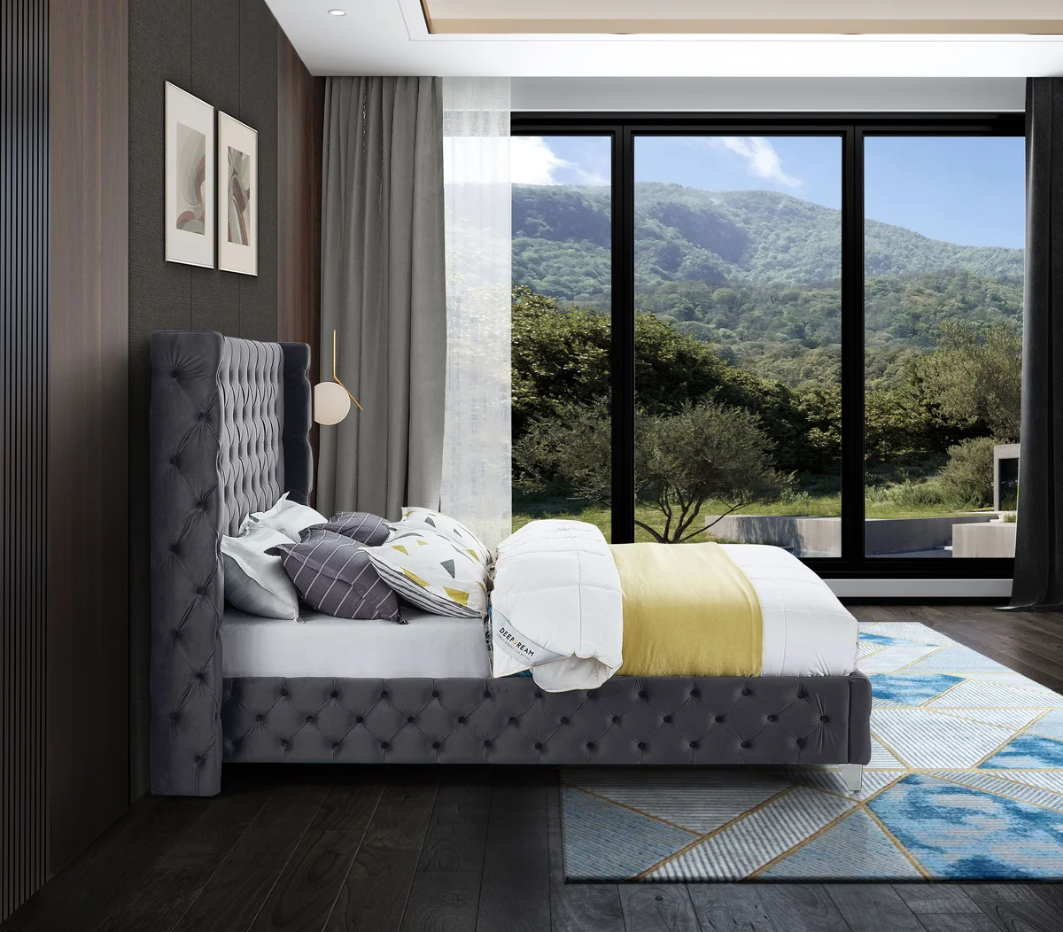 Savan - King Bed - Gray