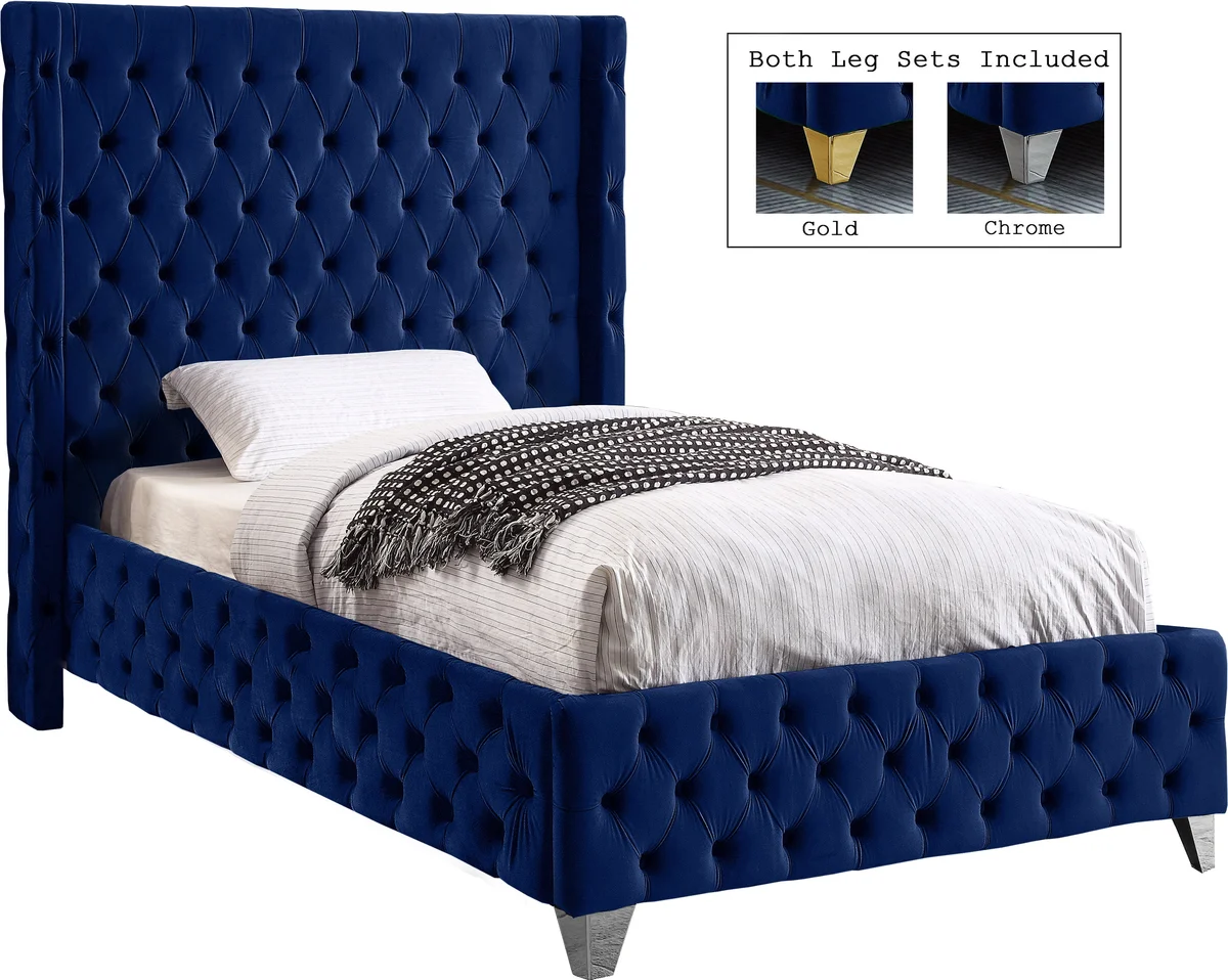 Savan - Twin Bed - Navy - View 2
