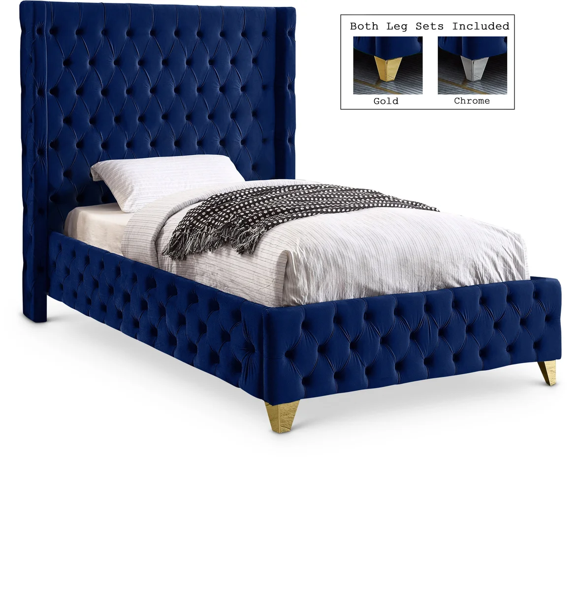 Savan - Twin Bed - Navy