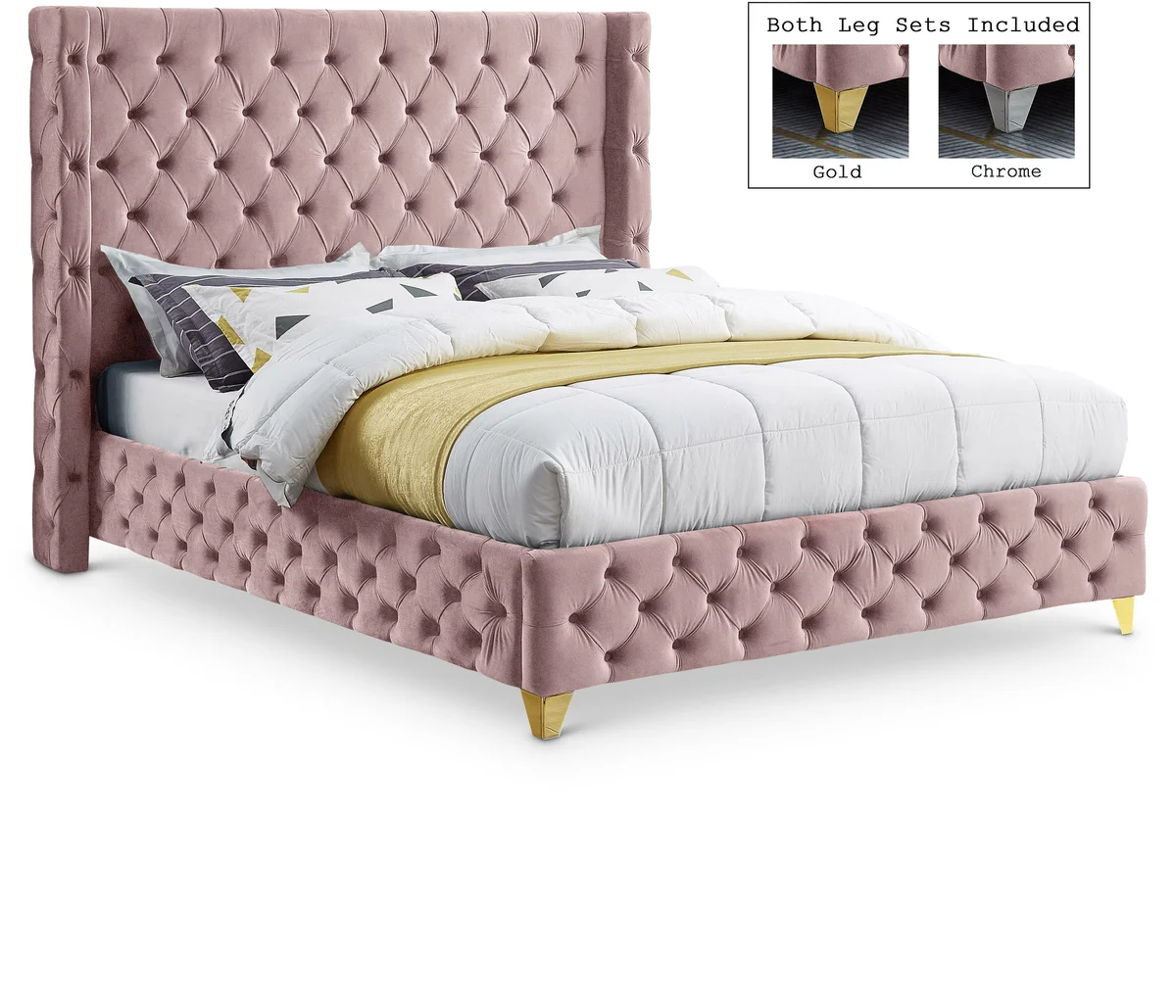Savan - King Bed - Pink