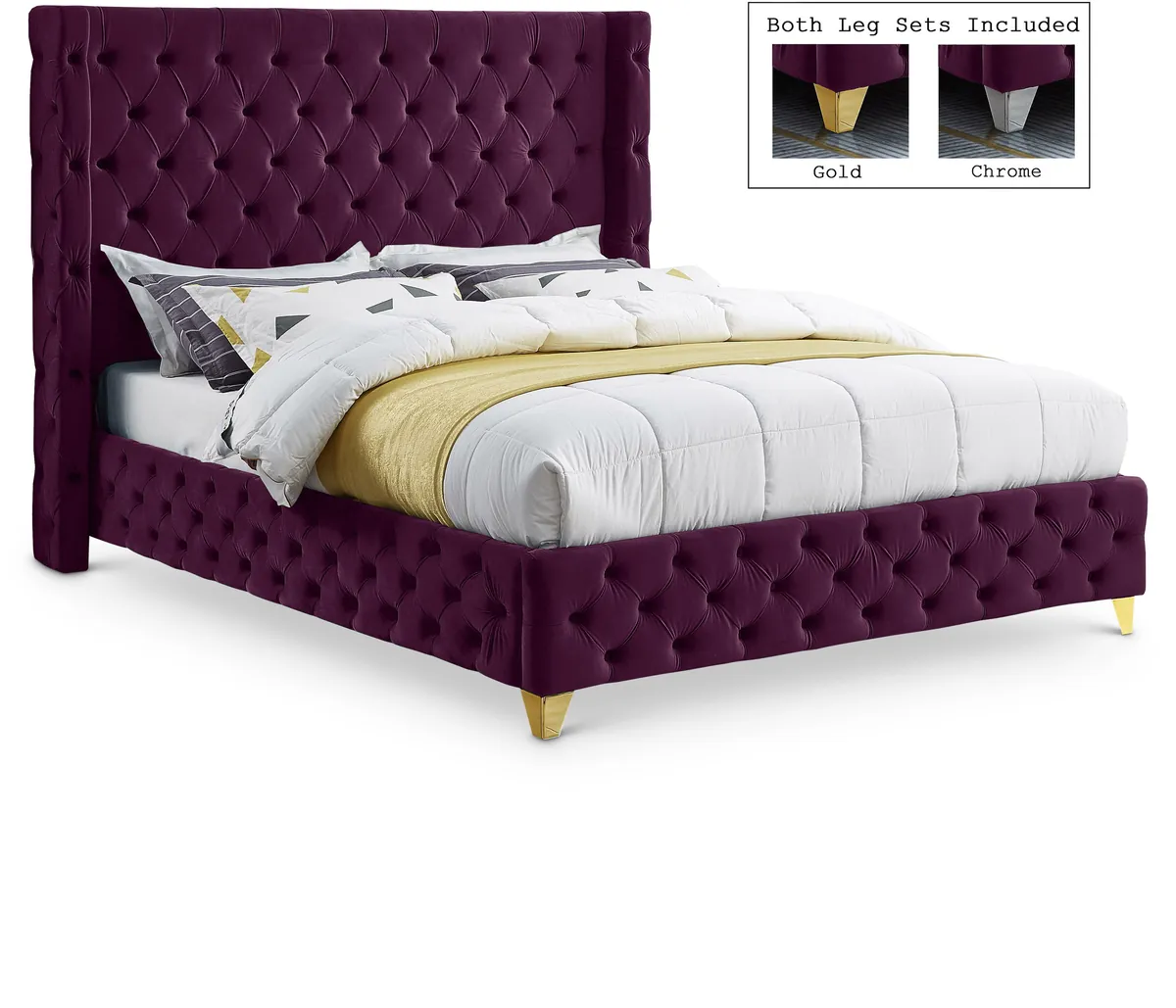 Savan - King Bed - Purple