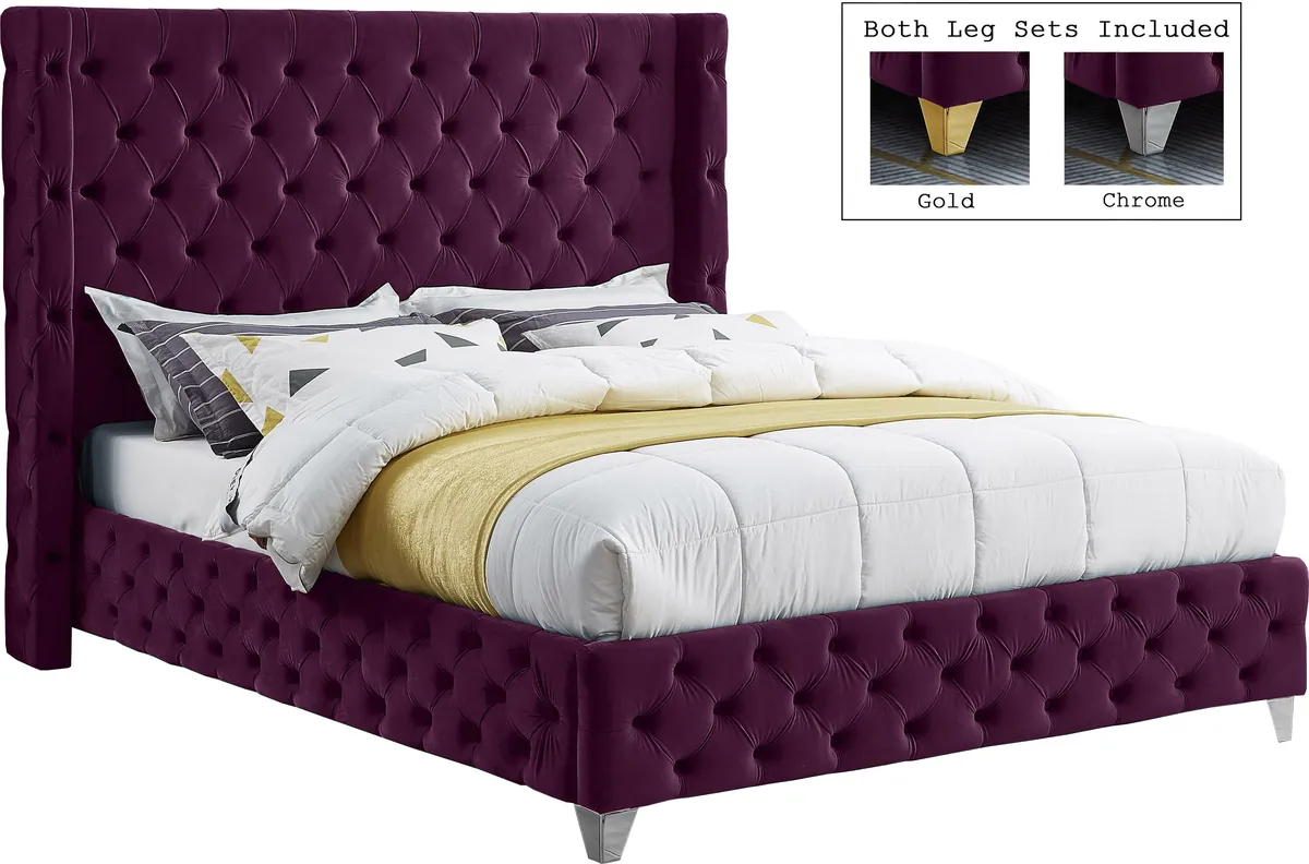 Savan - King Bed - Purple - View 2