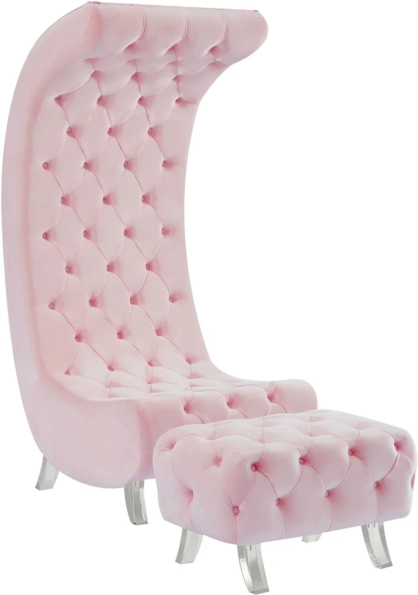 Crescent - Accent Chair - Pink