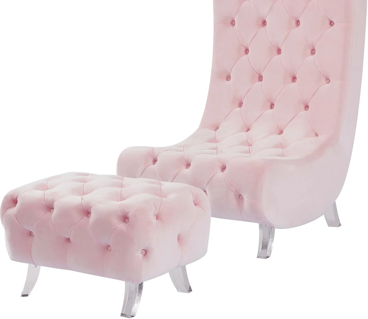 Crescent - Accent Chair - Pink