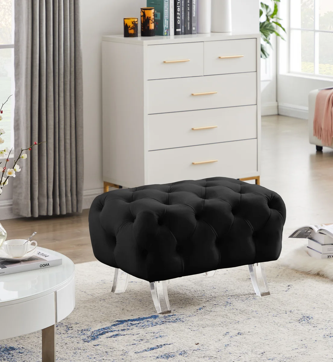 Crescent - Ottoman - Black - View 2