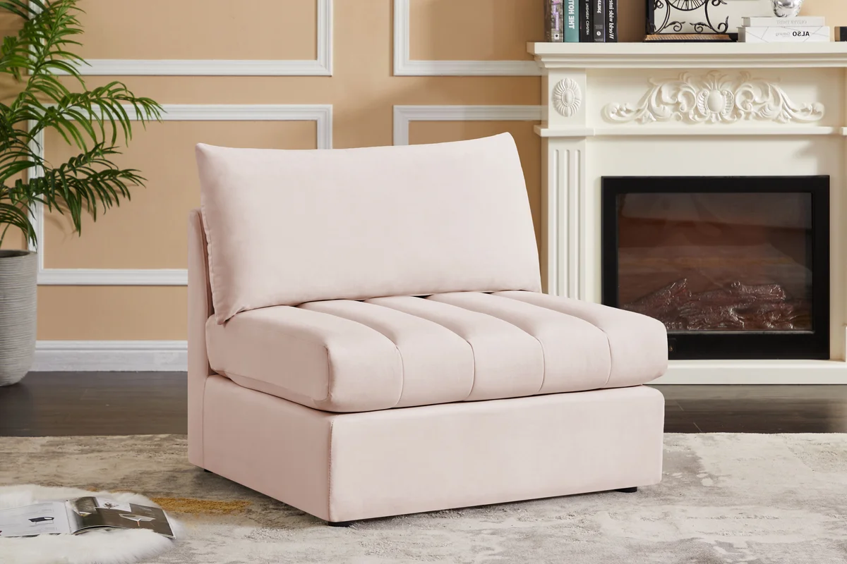 Jacob - Armless Chair - Pink - View 2