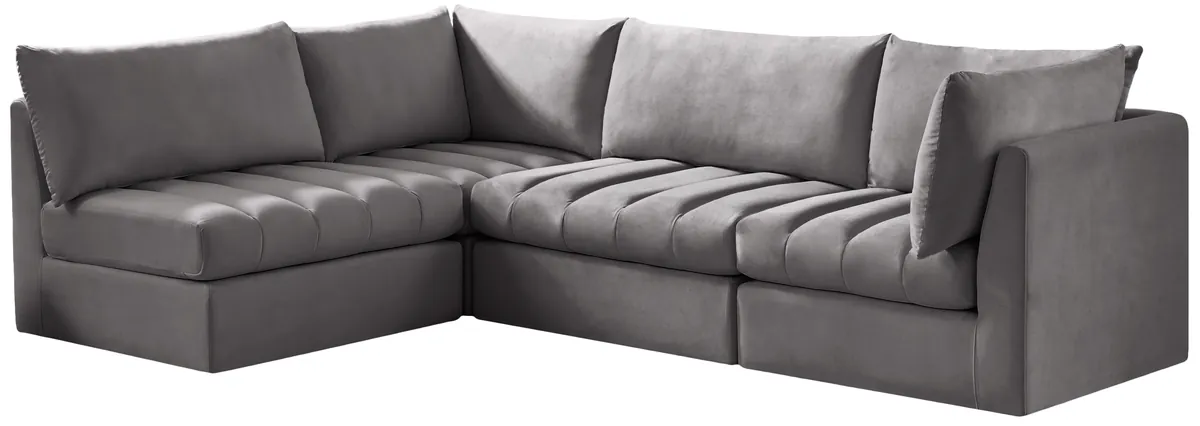 Jacob - Modular Croner Sectional 4 Piece - Gray - View 2