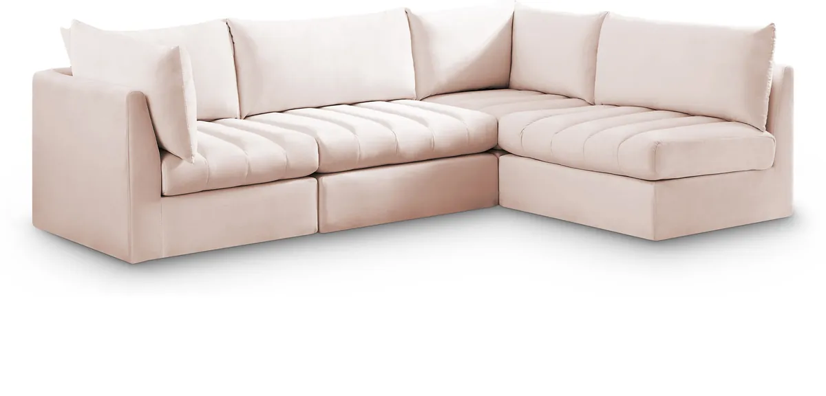Jacob - Modular Croner Sectional 4 Piece - Pink