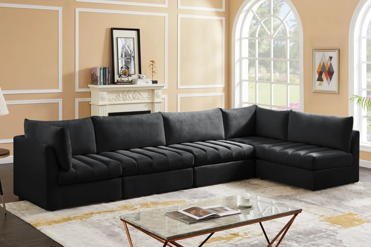 Jacob - Modular Sectional 5 Piece - Black