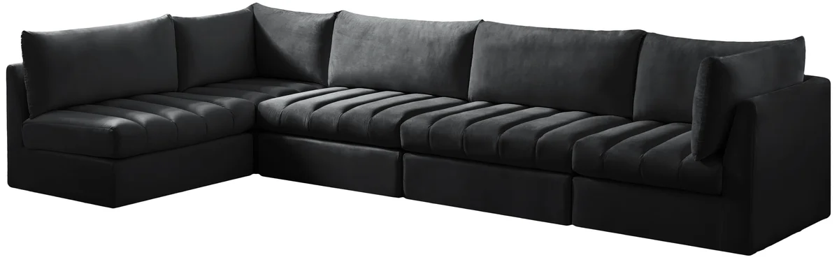 Jacob - Modular Sectional 5 Piece - Black - View 2