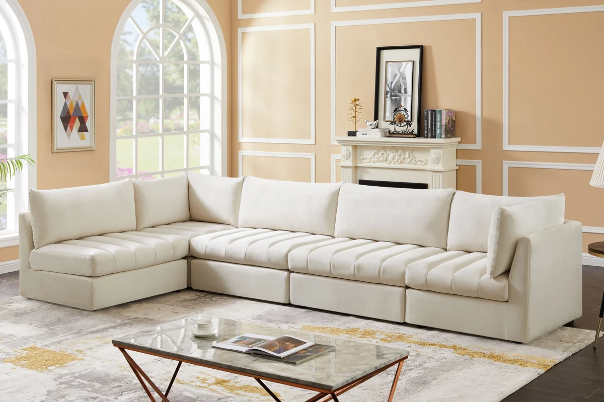 Jacob - Modular Sectional 5 Piece - Cream