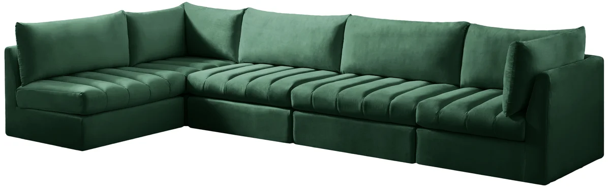 Jacob - Modular Sectional 5 Piece - Green - View 2