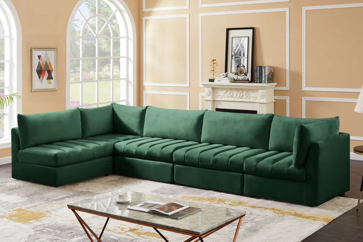Jacob - Modular Sectional 5 Piece - Green