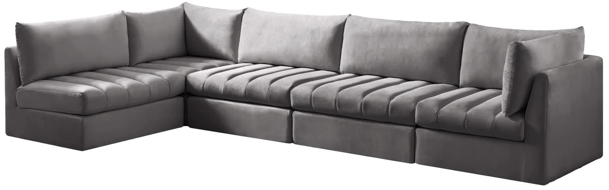Jacob - Modular Sectional 5 Piece - Gray - View 2