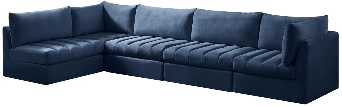 Jacob - Modular Sectional 5 Piece - Navy - View 2