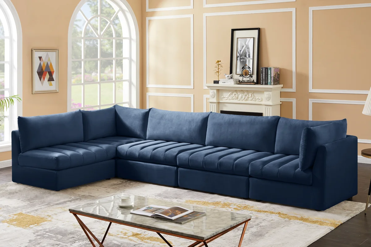 Jacob - Modular Sectional 5 Piece - Navy