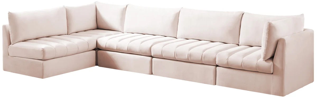 Jacob - Modular Sectional 5 Piece - Pink - View 2