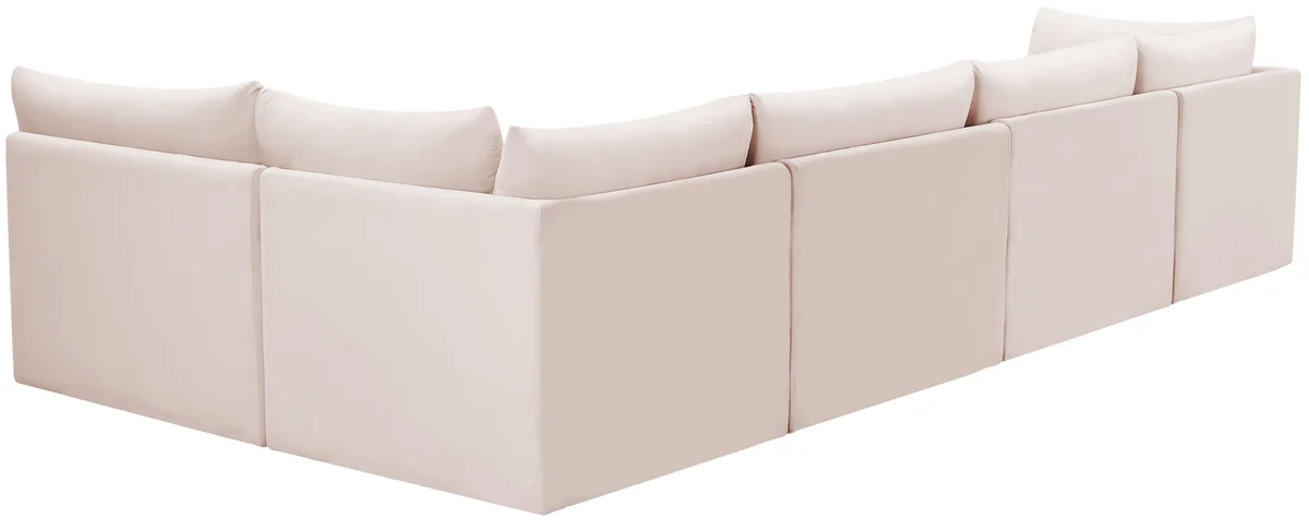 Jacob - Modular Sectional 5 Piece - Pink