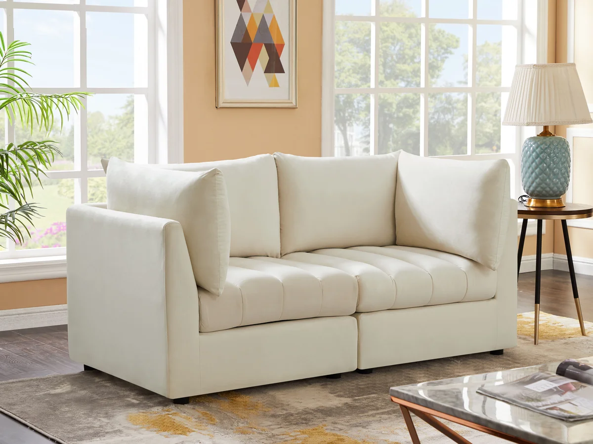 Jacob - Modular 2 Seat Sofa - Cream - View 2