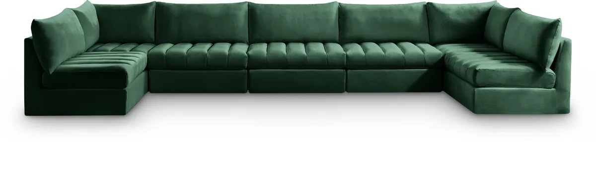 Jacob - Modular U-Shaped Sectional 7 Piece - Green