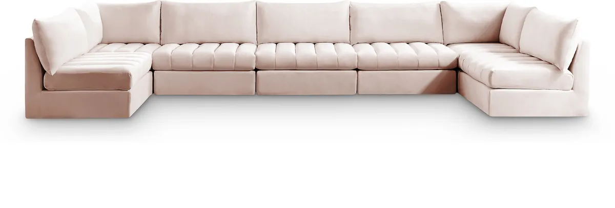 Jacob - Modular U-Shaped Sectional 7 Piece - Pink