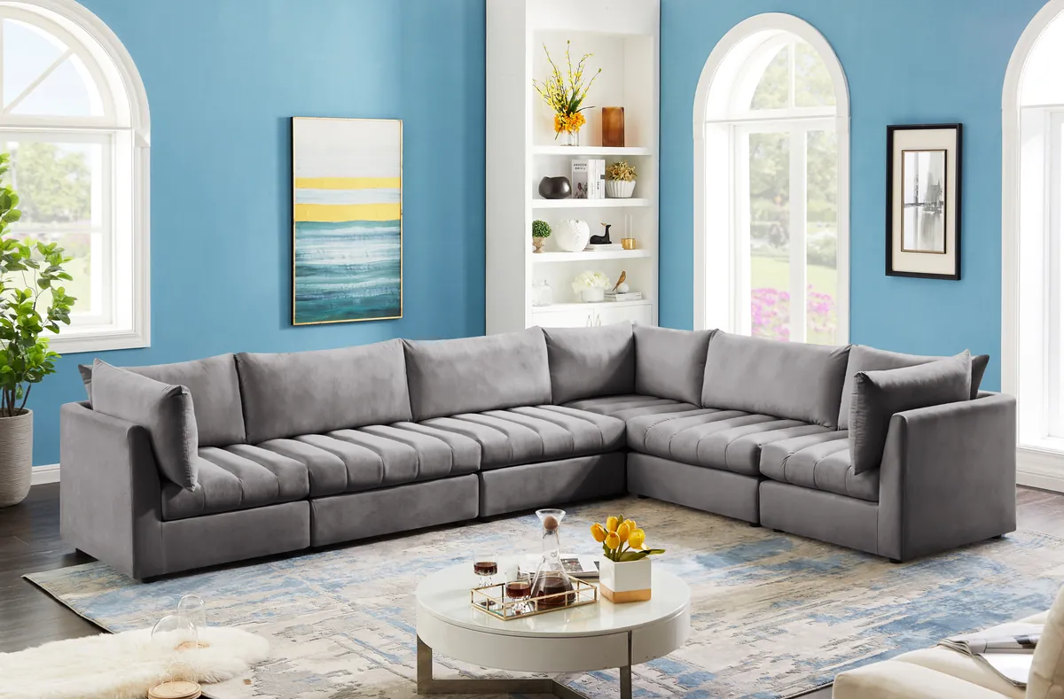 Jacob - Modular Sectional 6 Piece - Gray