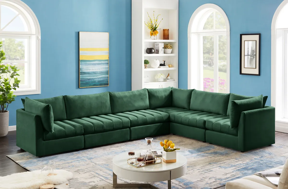 Jacob - Modular Sectional 6 Piece - Green
