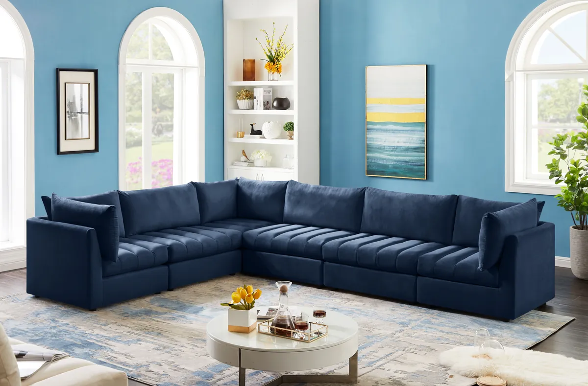 Jacob - Modular Sectional 6 Piece - Navy