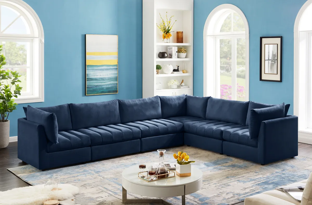 Jacob - Modular Sectional 6 Piece - Navy