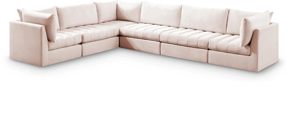 Jacob - Modular Sectional 6 Piece - Pink