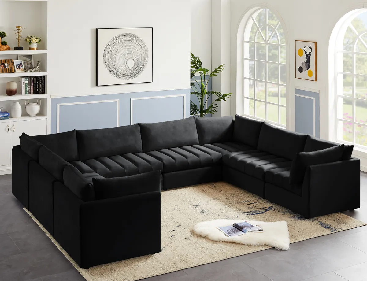 Jacob - Modular Sectional 8 Piece - Black - View 2