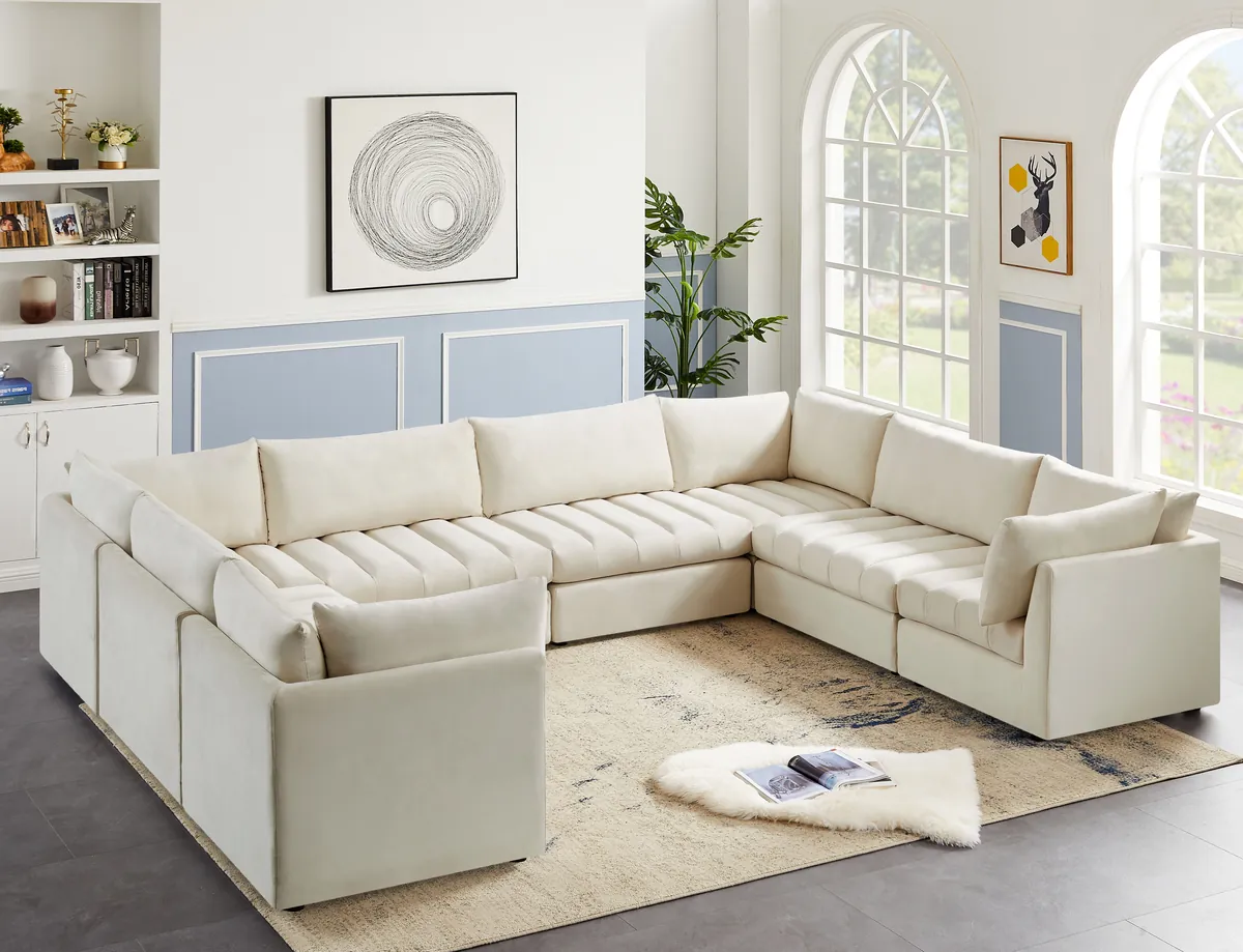 Jacob - Modular Sectional 8 Piece - Cream - View 2