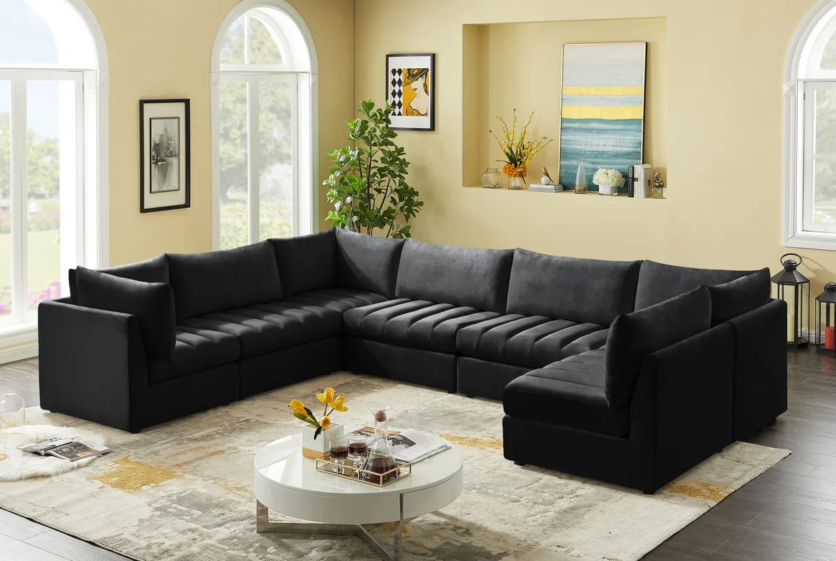 Jacob - Modular Sectional 7 Piece - Black