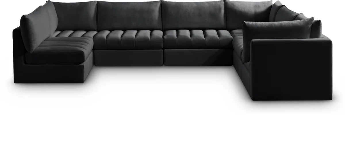 Jacob - Modular Sectional 7 Piece - Black