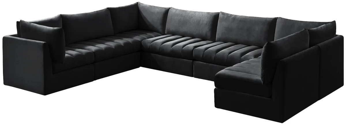 Jacob - Modular Sectional 7 Piece - Black - View 2