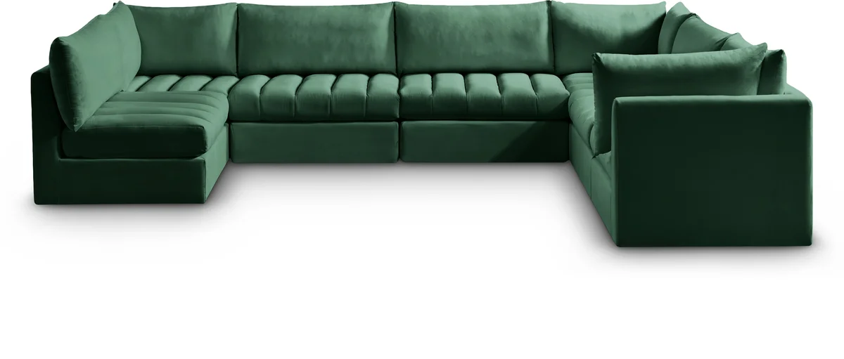 Jacob - Modular Sectional 7 Piece - Green
