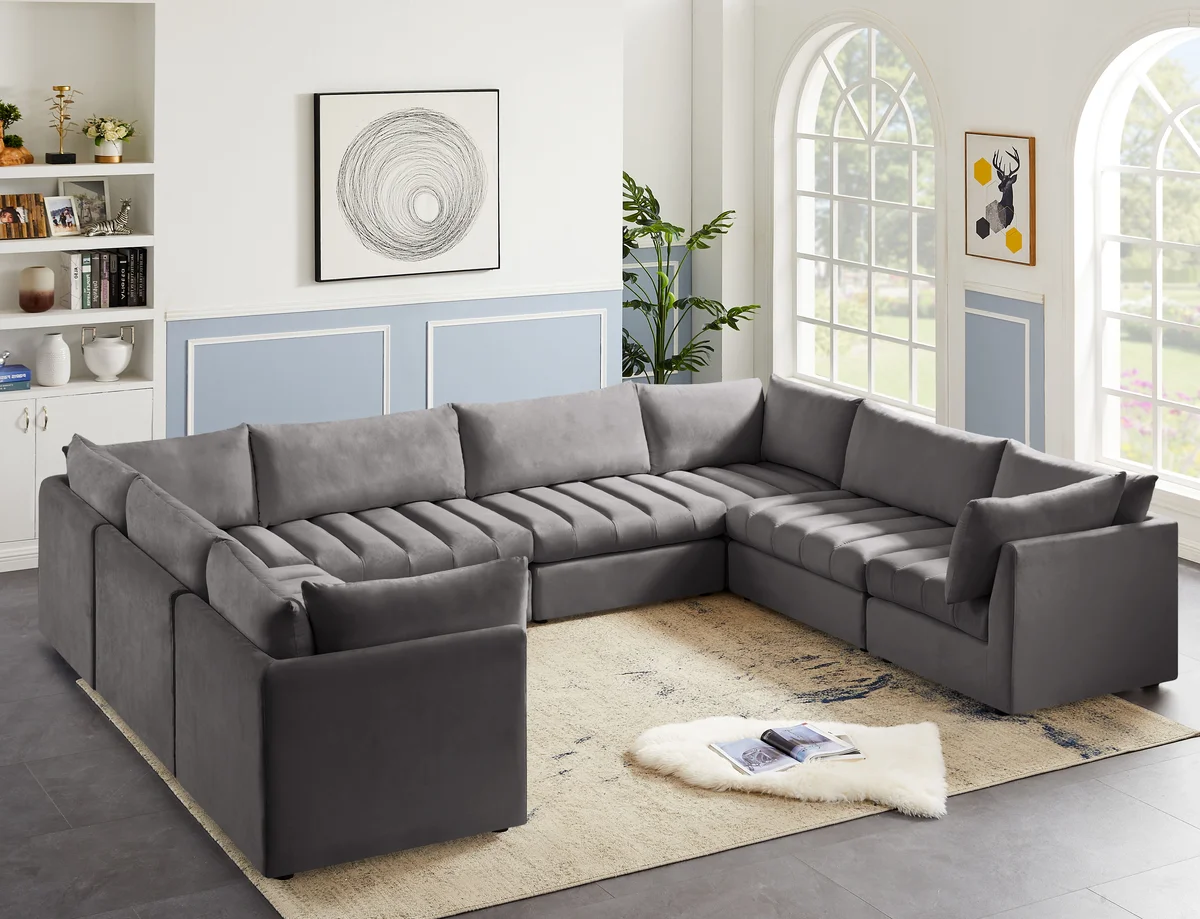 Jacob - Modular Sectional 8 Piece - Gray - View 2