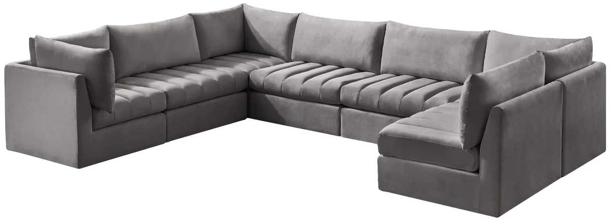 Jacob - Modular Sectional 7 Piece - Gray - View 2