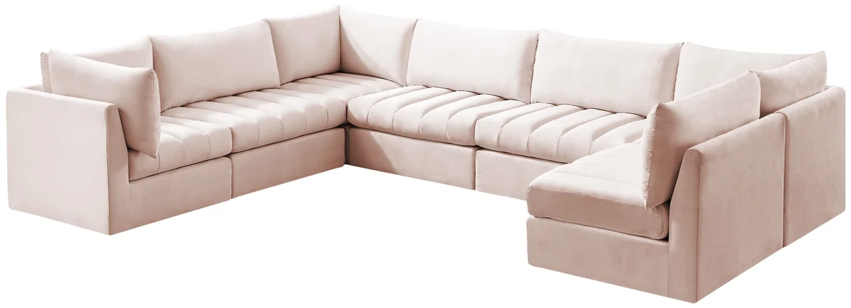 Jacob - Modular Sectional 7 Piece - Pink - View 2