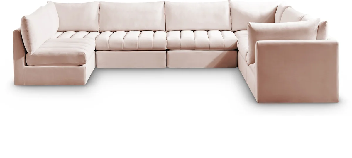 Jacob - Modular Sectional 7 Piece - Pink