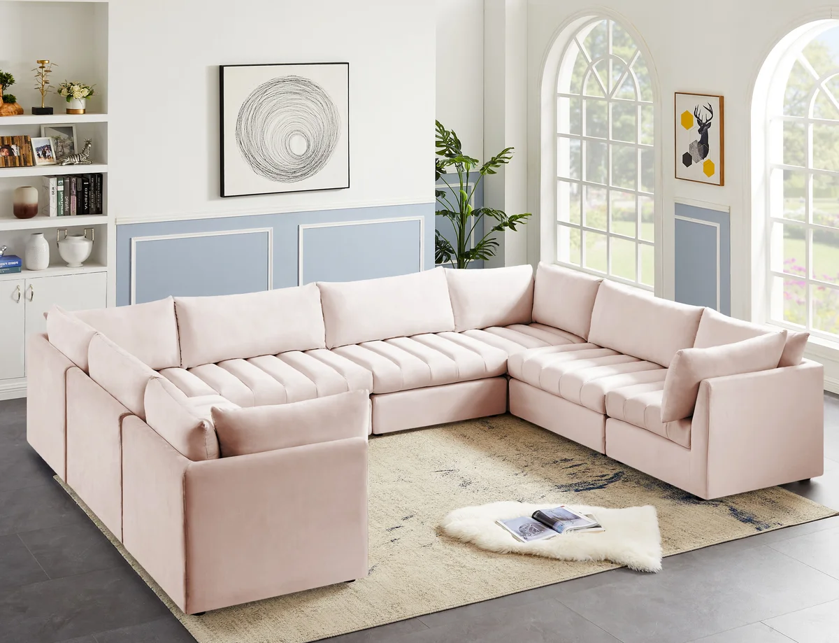 Jacob - Modular Sectional 8 Piece - Pink - View 2