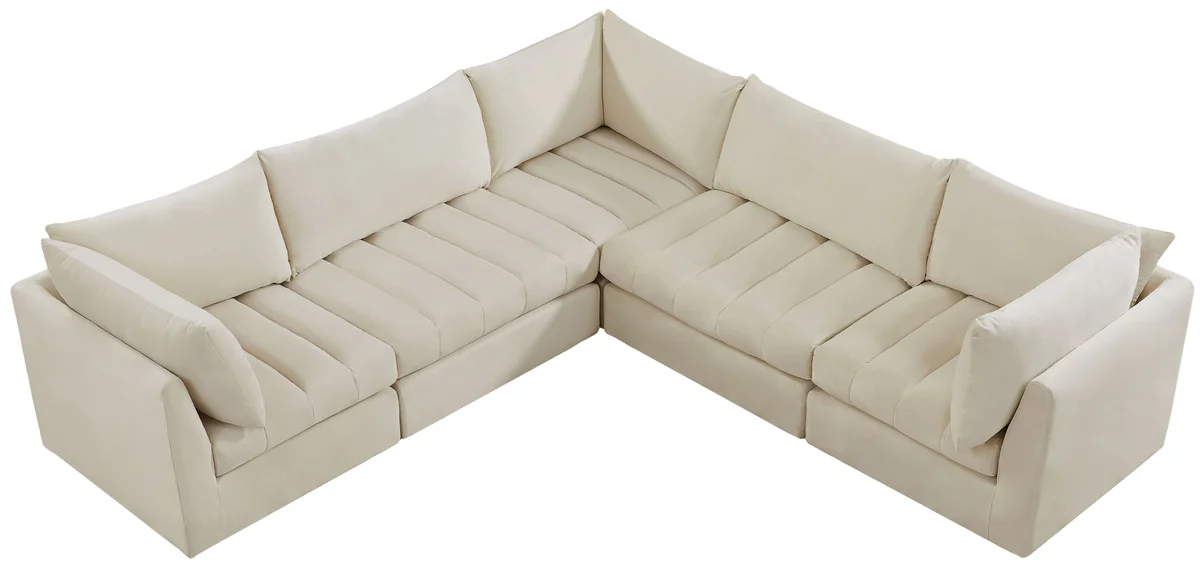 Jacob - Modular Corner Sectional 5 Piece - Cream