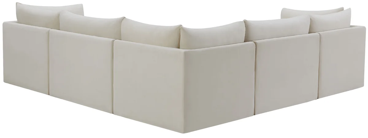 Jacob - Modular Corner Sectional 5 Piece - Cream