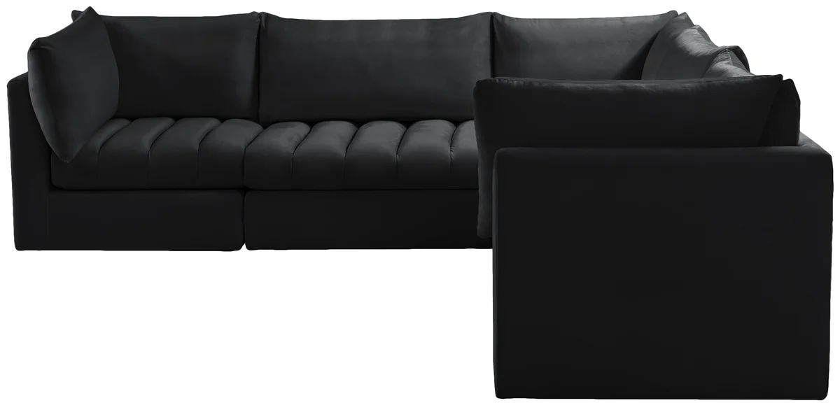 Jacob - Modular Corner Sectional 5 Piece - Black