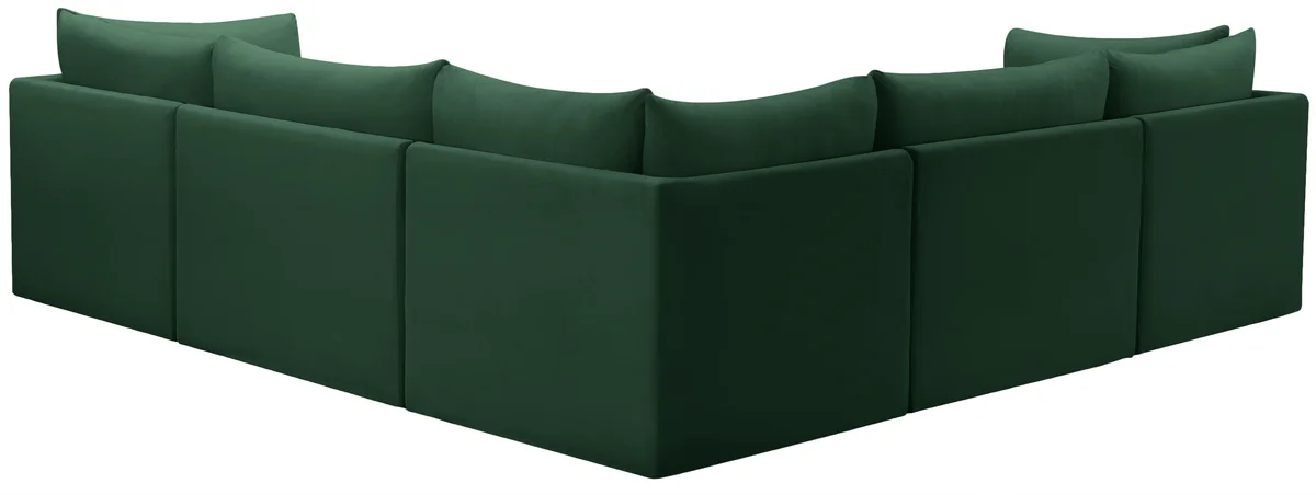 Jacob - Modular Corner Sectional 5 Piece - Green